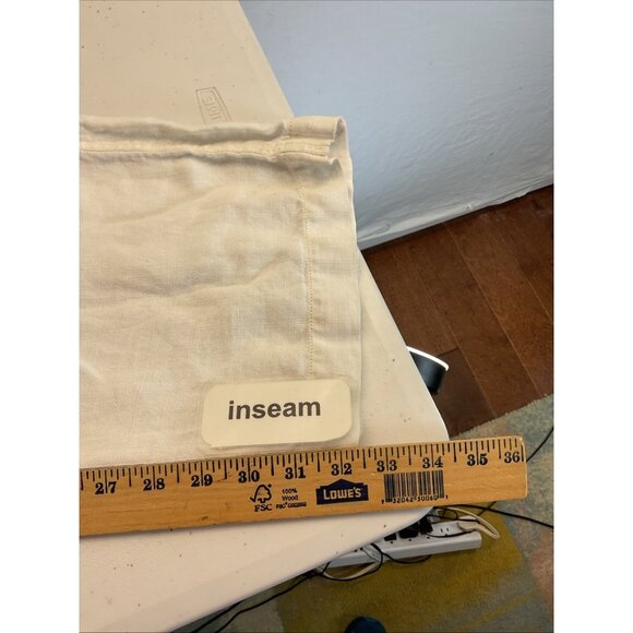 Lucky Brand‎ Womens size 8 / 29 Linen Dungaree Cargo drawstring Beach Boho - Picture 7 of 9